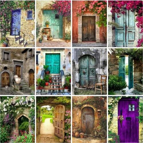 Diamond Embroidery House Diamond Painting Full Square/Round Door Cross Stitch Rhinestones Art Bead Picture Kits Home Decor