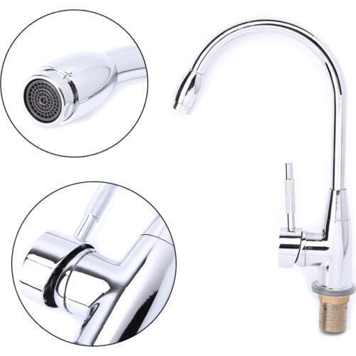 1 Set 304 Stainless Steel hoses Alloy Kitchen Mixer Cold Hot Basin Sink Tap Faucet 360 Degree Swivel Faucet 2 Hoses
