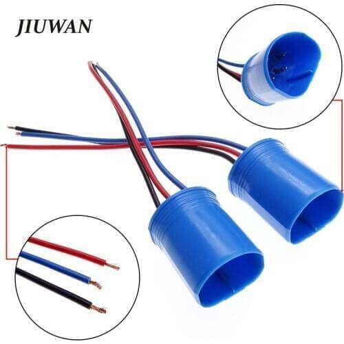 1 Pair 9004 9007 Female Socket Plug Connector Adapter Wiring Harness For Fog Lamp Headlight Copper Core Wire Base Bulb