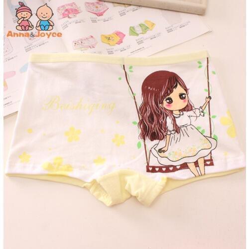 3pc/lot Soft Pure Cotton Underwear Princess Cartoon Boxers Pant Soft Comfortable Cute Girls Underwear for 2 To 10 Years