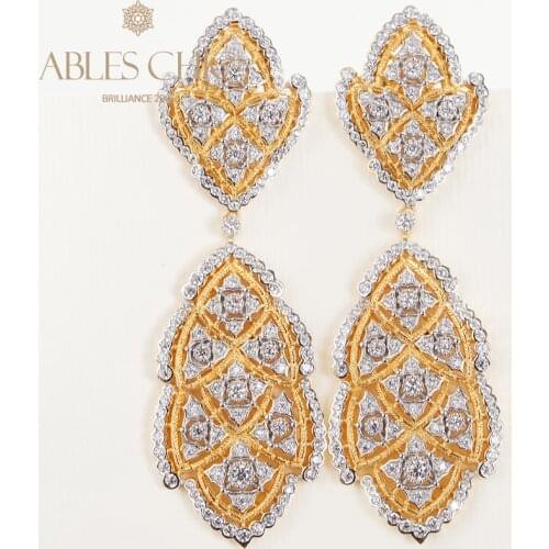 Vintage Rose Petal Bridal 925 Silver Earrings Retro Paved Zircon Gold Flower Pattern Wedding Studs Fine Jewelry Wholesale