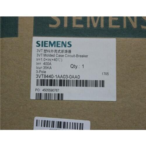 1pc Siemens 3VT8440-1AA03-0AA0 3P 400A circuit breaker free shipping