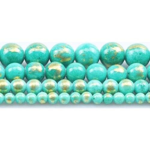 4/6/8/10mm Blue Green Lapis Lazuli Jades Stone Beads Smooth Round Loose Spacer Beads For Jewelry Making Diy Bracelet 15