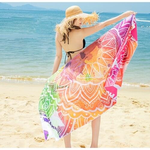 Quick Dry Breathable Sand Free Thick Microfiber Beach Towel With Storage Bag Windproof Absorbent Bath Towel SAL99