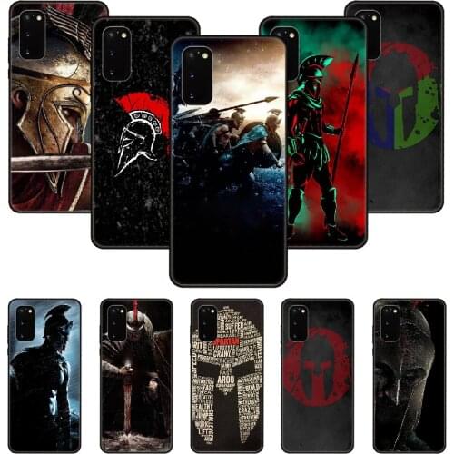 Phone Case For SamSung Galaxy S Note 10 20 7 6 9 8 Plus Edge E Ultra Lite Black Cover Funda Tpu Prime Courage spartan warrior