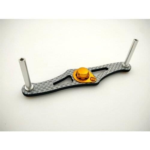 DIY silver colored carbon crank,flat DIY fishing reel crank,free shipping