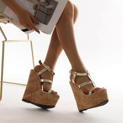 HOKSZVY Summer Fashion Hollow Female High Heels Comfortable Wedge Sandals Casual Roman Platform Female Sandals JXQ