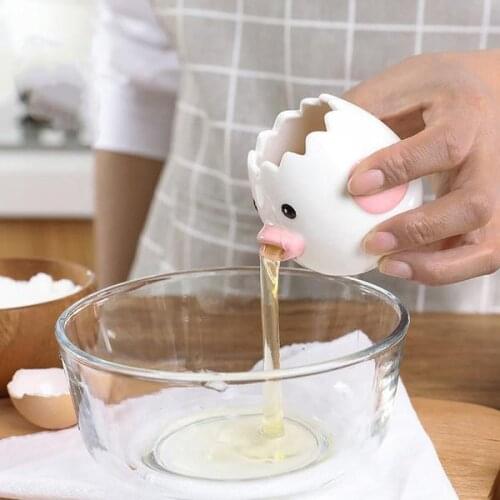 Cartoon Egg Yolk White Separator Creative Cartoon Chicken Egg Yolk White Separator Ceramics Ceramic Egg Separator Dining Cooking