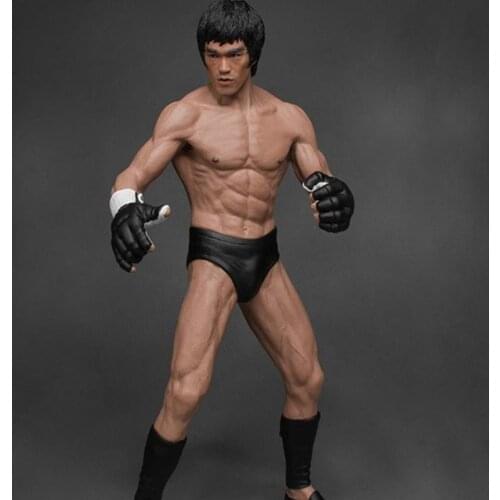 Bruce Lee Figure The Dragon Double-headed Statue Collection Model Toy Doll