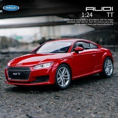 WELLY 1:24 Audi TT car alloy car model simulation car decoration collection gift toy Die casting model boy