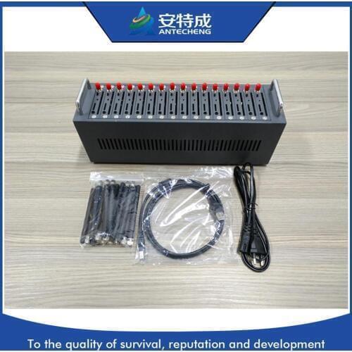 2g original Wavecom Q2303 modem pool gsm bulk sms 16 port modem pool for recharge USSD