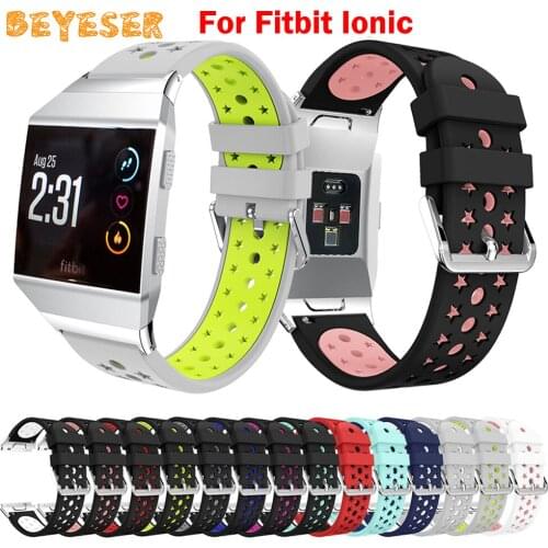 Fashion Soft Silicone Replacement Strap For Fitbit Ionic Smart Watch High Quality New Adjustable Wristband Bracelet Accessories