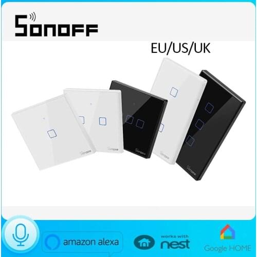 SONOFF TX Series WiFi Wall Switches UK EU US Wifi Smart Switch Support Voice/APP/Touch Control for Alexa Google Home IFTTT