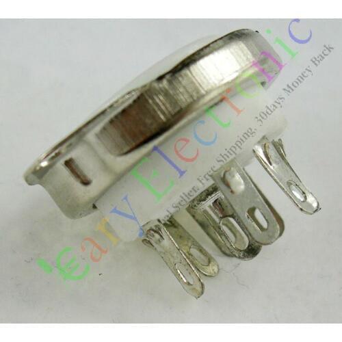 Wholesale and retail 8pc 9pin Ceramic vacuum tube socket valve base 12AX7 12AU7 ECC83 ECC82 6DJ8 amps free shipping