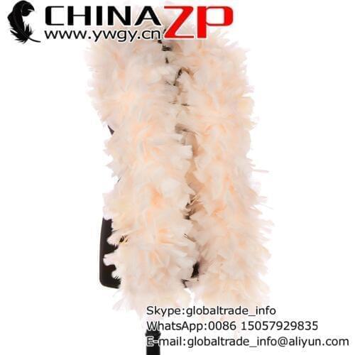 Wholesale in CHINAZP Factory 150g/piece Selected Good Quality Dyed Peach Turkey Flat Feather Boas