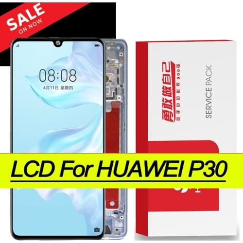 Original 6.1" Display with frame for Huawei P30 LCD Touch Screen Digitizer Assembly ELE-L29 ELE-L09 ELE-AL00 ELE-L04 Repair Part