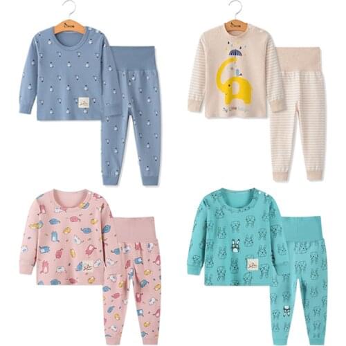 Baby Boys Girls Pajamas New Autumn Long Sleeves Childrens Clothing Sleepwear Cotton Pyjamas Sets For Kids 2 3 4 5 6 Years