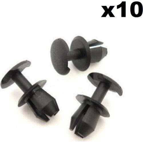 10x 8mm Plastic Trim Clips- For FORVW, Audi & Seat, Various Locations inc. Boot Lining