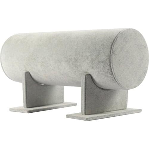 Grey T-Bar PVC Velvet Bracelet Headband Hair Clasp Hair Wraps Holder Display