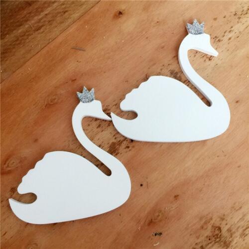 Nordic Pink Crown Swan Wooden Clothes Hook for Kids Room Wall Decoration Children Room ECO Hanger Hook Christmas Ornament Gifts