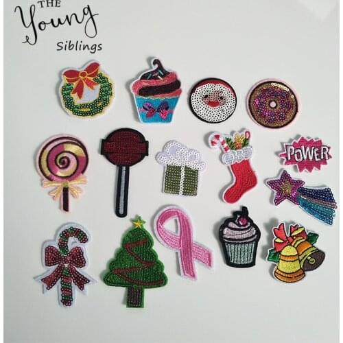 Sewing Clothes Patch High Quality Iron On Embroidery Patches Hotfix Applique Motifs Sew On Garment Stickers Christmas Ornaments