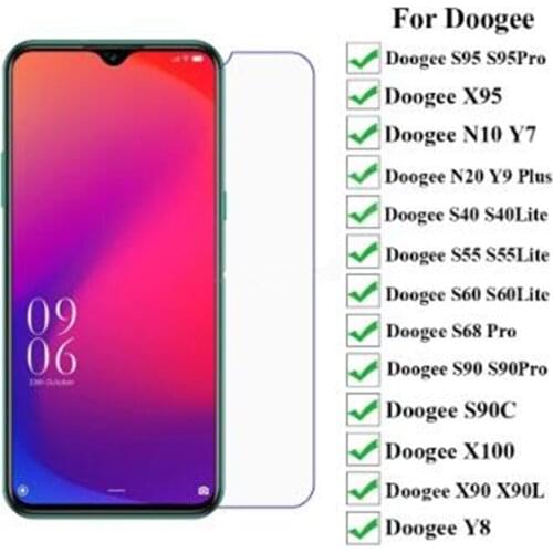 Tempered Glass For Doogee S59 S40 S59 S60Lite S90 S90C S95 S88 Pro Y9 Plus N10 N20 N100 X90 X90L Screen Protector Doogee X95 Pro