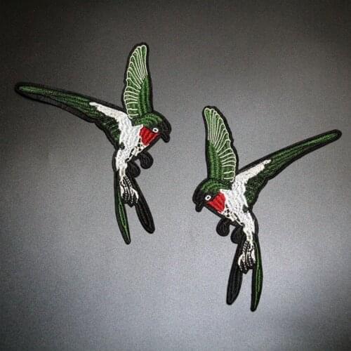 1pcs Lovely Bird Patches Sewing On Iron On Embroidered Applique Cute Fabric Patch Clothes Bags DIY Decoration Patches