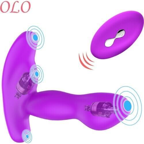 OLO 10 Speed Butt Plug Sex Toy for Women Gay Male Prostate Massage Silicone Dildo Anal Vibrator Wireless Remote Control