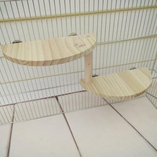 2 Layer Bird Hamster Wooden Platform For Hamster Small Animals Exercise Toy Springboard Jumping Platform Pet Supplies