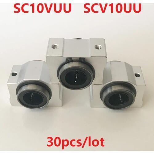 30pcs/lot SCV10UU SC10V SC10VUU SC10SUU 10mm Shorter linear case unit linear blocks bearings cnc router 3D printer