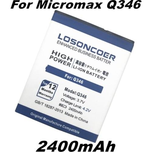 LOSONCOER 2400mAh for Micromax Q346 Battery