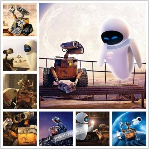 Full Square Disney DIY WALL·E Diamond Painting Rhinestone 5d Diy Cross Stitch Kits Handmade Embroider Home Decor Crafts for Kids