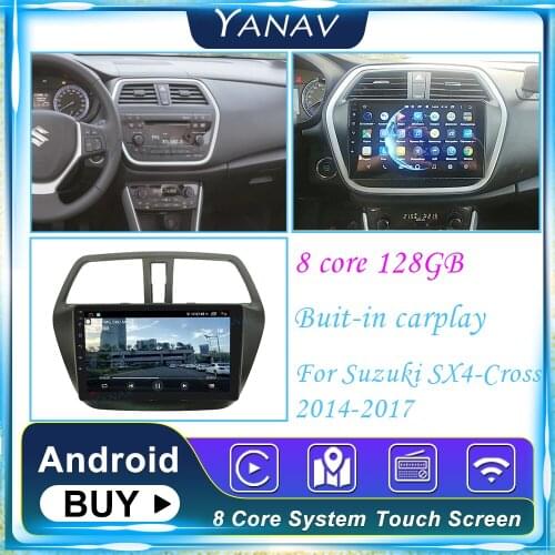 128G Car Radio auto stereo For SUZUKI SX4 CROSS 2014-2017 Android GPS Navigation HD Touch Screen Multimedia MP3 Player head unit