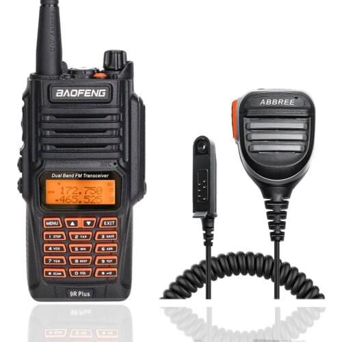 Baofeng UV-9R Plus IP68Waterproof Walkie Talkie 10W 10KM AR-780 Speaker Powerful CB Radio VHF/UHF Portable Ham UV9R hunting