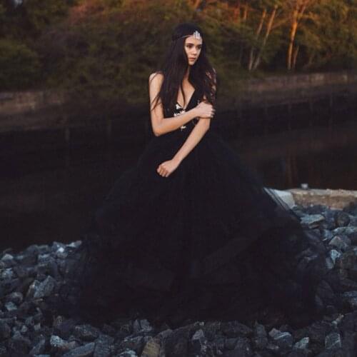 Black Fashion Tulle Skirt Ball Gown Custom Made A Line Floor Length Maxi Vestido Formal Style Puffy Tiered Tutu Skirts For Shoot