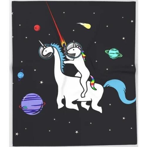 Dinosaur Cartoon Throws for Sofa Cute Design Unicorn Riding Dinocorn Blankets Christmas Decorations for Home Custom Blanket