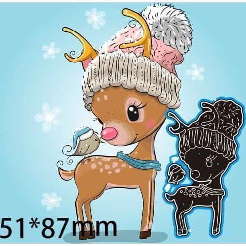 51*87mm FAWN new Metal Cutting Dies for decoration card DIY Scrapbooking stencil Paper Craft Album template Dies