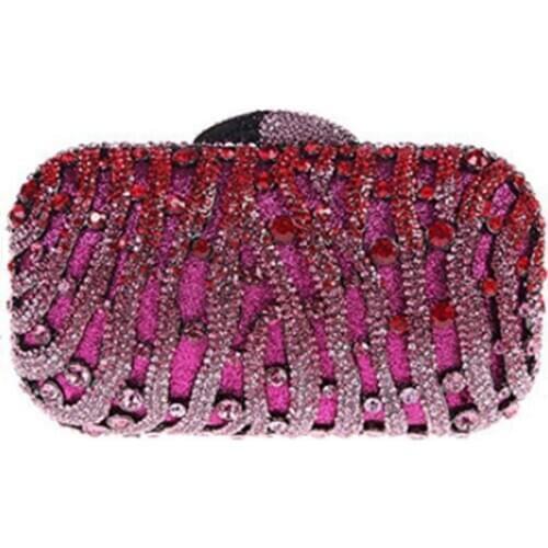 New Women Crystal Diamond Wedding Evening Bags Fashion Women Crystal Prom Clutch Purse Female Prom Purse Bridal Shoulder Bag