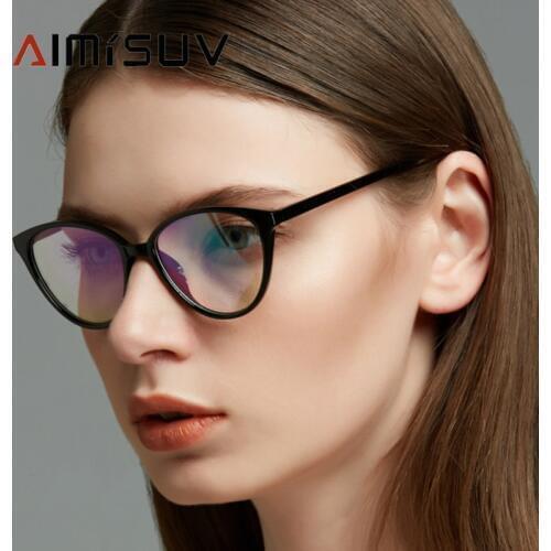 AIMISUV 2020 Cat eye Blue Light Blocking Glasses Women Brand Eyewear optical frames Vintage Clear Fake Glasses For Ladies