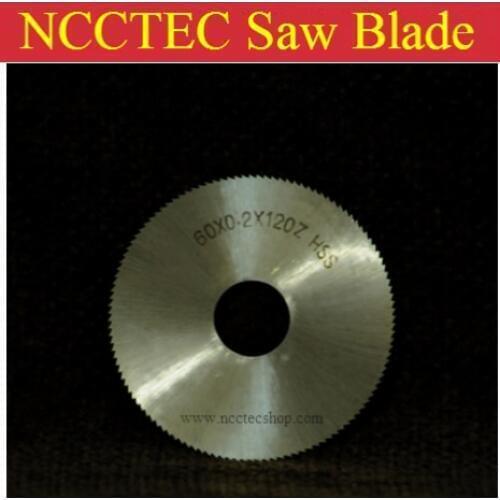 [0.2mm thickness] 2.4'' 120 teeth 60mm NCCTEC carbided plastic steel HSS slitting tct saw blade FREE Shipping cutting disk