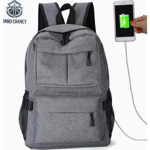 INHO CHANCY!mochila male and female travel backpack multifunctional USB rechargeable backpack mini backpack for teena