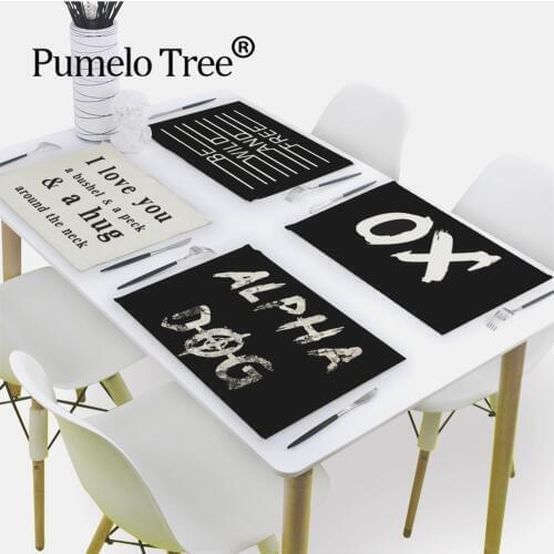 Nordic Letter Table Napkins Love Printed Cloth Mat Home Dinner Napkin Geometric Tea Towels for Napkins Paper Napkin Wedding Mat