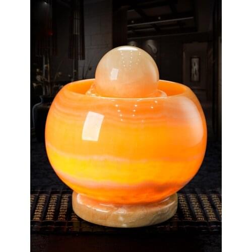 TT Stone Chengji Fengshui Ball Water Fountain Good Fortune Ball Living Room Interior Office Marble Ornaments