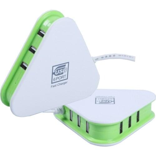 6 USB Port Smart Adapter AC DC Power Supply 5V 6A Multiple Wall Charger Charging Power Adapter EU Plug USB Charger Phone Charger