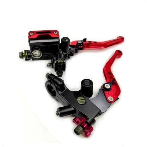 Universal Motorcycle 7/8'' CNC Brake Clutch Master Cylinder Lever Set Reservoir
