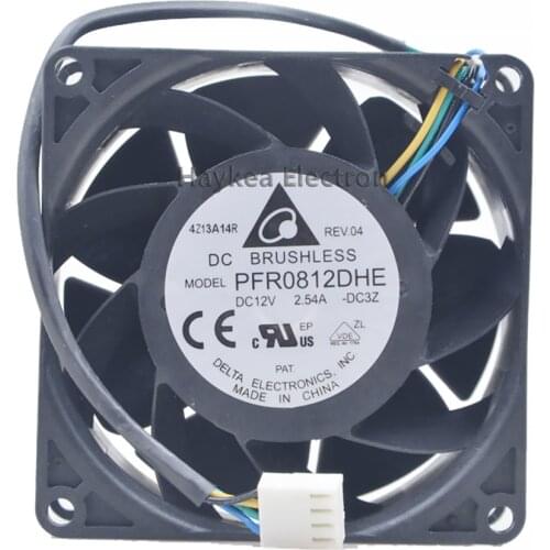 Delta PFR0812DHE -BE57 Server Cooling Fan DC 12V 2.54A 80x80x38mm 4-wire
