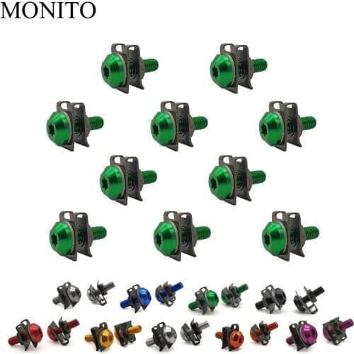 CNC Motorcycle Fairing Screws Custom Body Spring Bolts For KAWASAKI Z900 Z650 Z800 NINJA 250 300R 300 Z250 Z300 250R Accessory