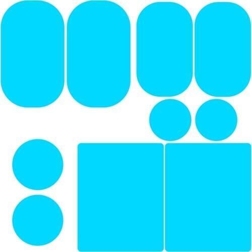 4pcs/set Car Side Rearview Mirror Protective Films Multifunctional Waterproof Scratch-proof Anti Fog Films with Scraper