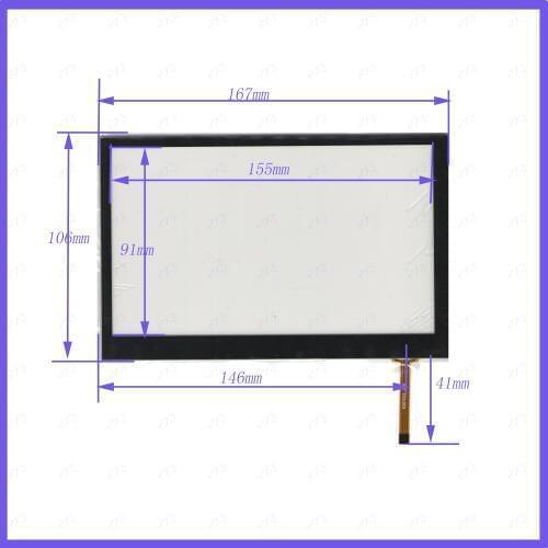 ZhiYuSun R307022 167*106mm Line spacing left 146mm Contact point up 7inch Touch sensor glass Resistance screen
