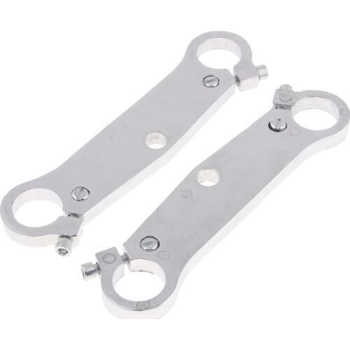 2pcs 7/8" Front Fork Suspension Top Triple Clamp Tree Upper For 49cc